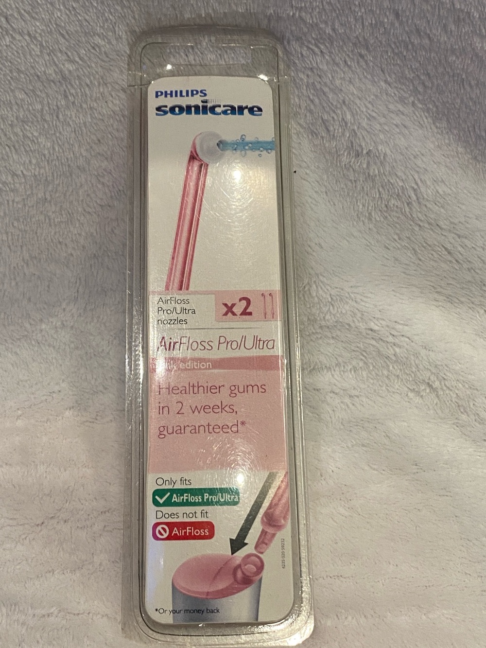 Philips Sonicare AirFloss Pro/Ultra Replacement Nozzles Pink Edition 2-pack NWT